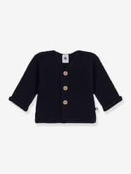 Garter Stitch Cardigan for Babies, in Organic Cotton, by Petit Bateau