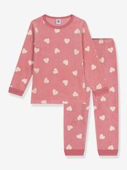 -Long Sleeve Heart Pyjamas for Girls, by Petit Bateau