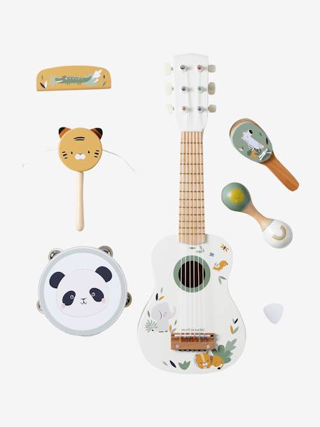 Set of 6 Musical Instruments in 100% FSC® Wood,  Tanzania ecru 