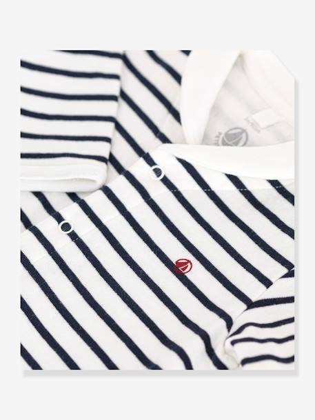 Sleepsuit in Tubique, by Petit Bateau striped navy blue 