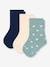 Pack of 3 Pairs of Heart Socks, by PETIT BATEAU dusky pink 