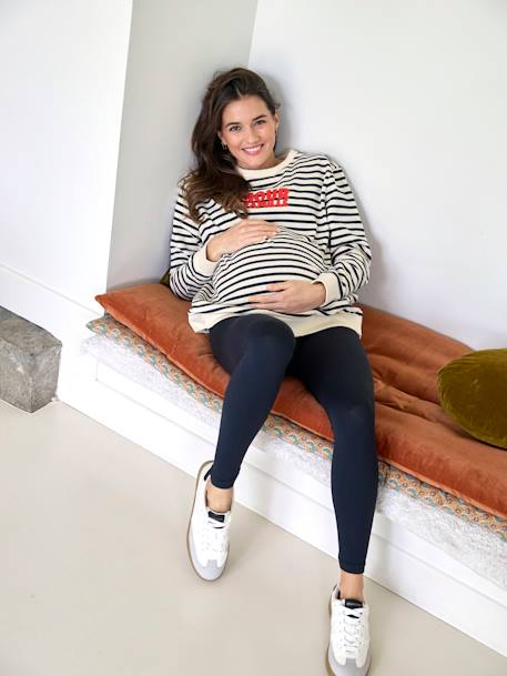 Sailor-Like Sweatshirt 'Amour de Famille', for Maternity ecru 