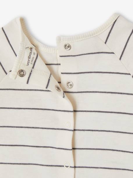 Striped Top in Organic Cotton, for Babies ecru 