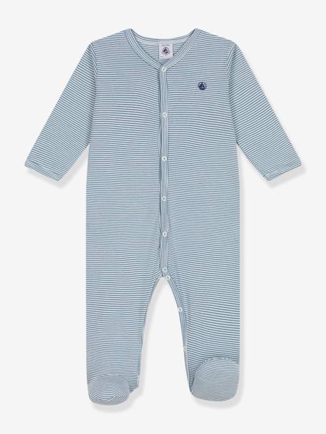 Striped Sleepsuit by PETIT BATEAU striped blue 