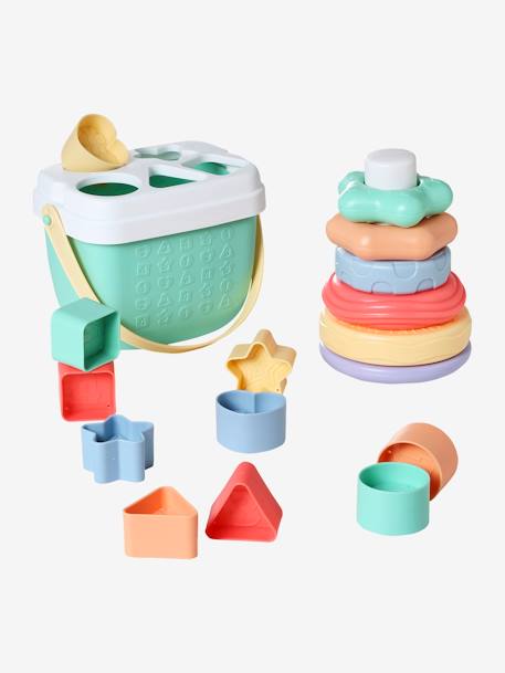 Box Set with Shapes & Stacking Tower multicoloured 