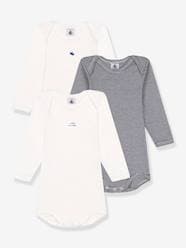 Pack of 3 Long Sleeve Bodysuits by Petit Bateau