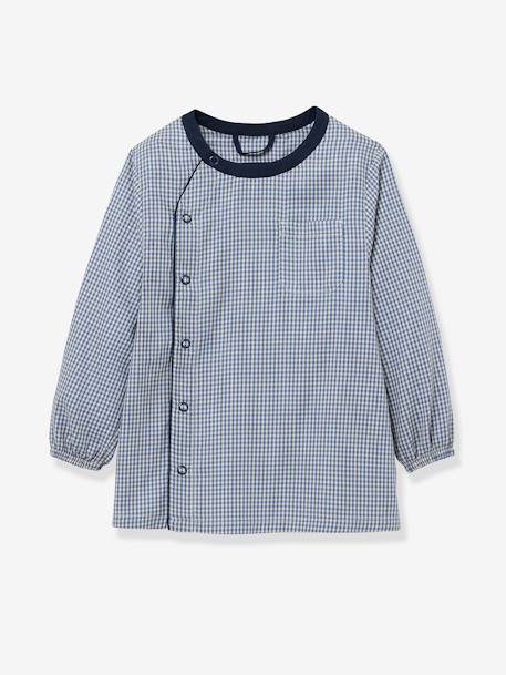 Gingham Check Smock for Boys, by CYRILLUS blue+chequered green 