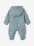 Padded Unisex Pramsuit, Sherpa Lining, for Babies peacock blue 