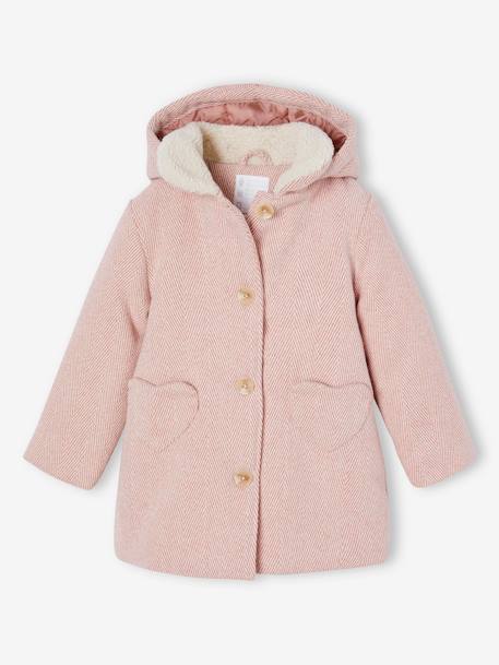 Coat with Hood for Girls rosy 