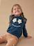 Sweatshirt + Printed Leggings Ensemble for Girls dusky pink+navy blue 