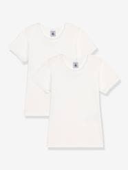 Girls-Tops-T-Shirts-Pack of 2 Short Sleeve T-Shirts by PETIT BATEAU