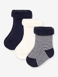 -Pack of 3 Pairs of Knitted Socks for Babies, by PETIT BATEAU