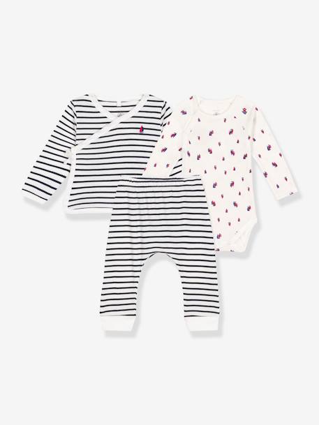 3-piece Combo for Babies, by Petit Bateau striped blue 