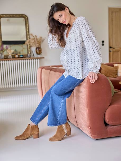 Floral Print Blouse sandy beige 