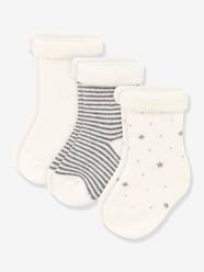 -Pack of 3 Pairs of Knitted Socks for Babies, by PETIT BATEAU