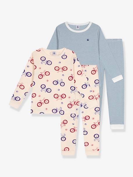 Set of 2 Pyjamas by Petit Bateau striped blue 