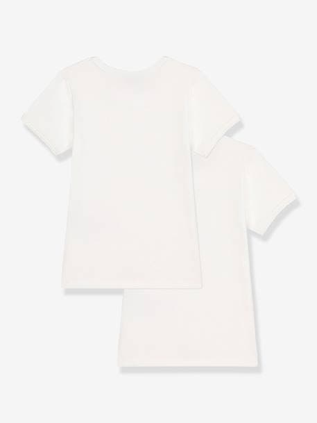 Pack of 2 Short Sleeve T-Shirts by PETIT BATEAU white 