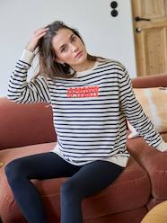 Sailor-Like Sweatshirt "Amour de Famille", for Maternity