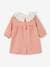 Needlecord Dress with Smocking & Removable Embroidered Collar for Babies rose 