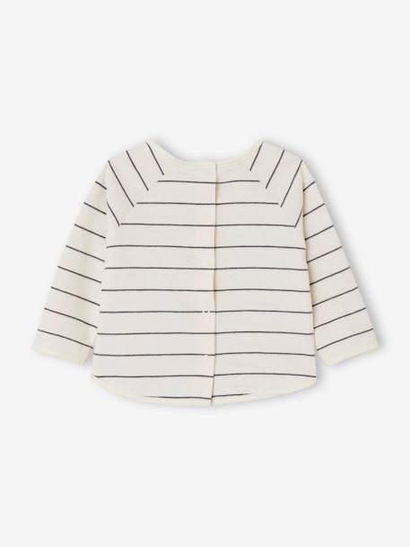 Striped Top in Organic Cotton, for Babies ecru 