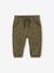 Printed Fleece Trousers for Babies ocean blue+olive 