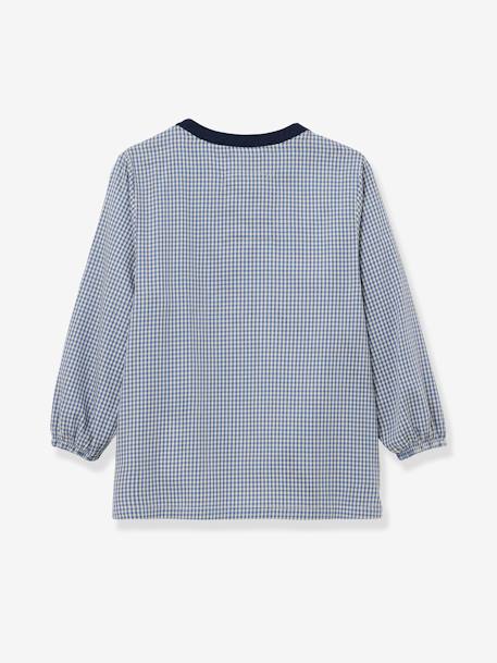 Gingham Check Smock for Boys, by CYRILLUS blue+chequered green 