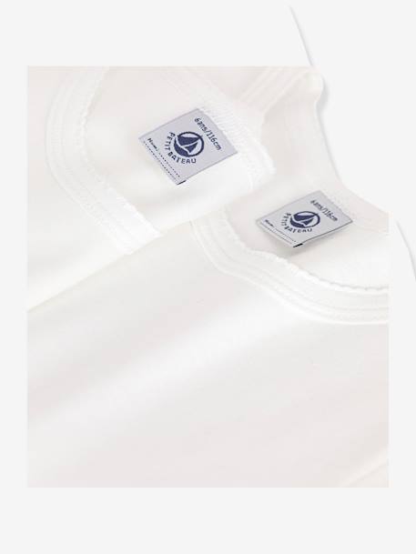 Pack of 2 Short Sleeve T-Shirts by PETIT BATEAU white 