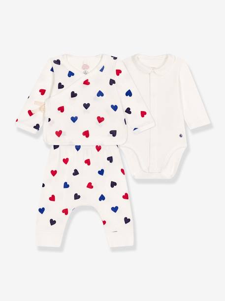 3-piece Combo for Babies, by Petit Bateau white 