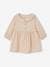 Corduroy Dress with Fancy Collar for Babies beige+fir green 