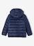 Reversible Hooded Jacket, Padded & in Sherpa, for Boys fir green+navy blue 