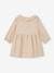 Corduroy Dress with Fancy Collar for Babies beige+fir green 