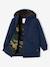 Hooded Parka Lined in Camouflage Print Sherpa, for Boys night blue 