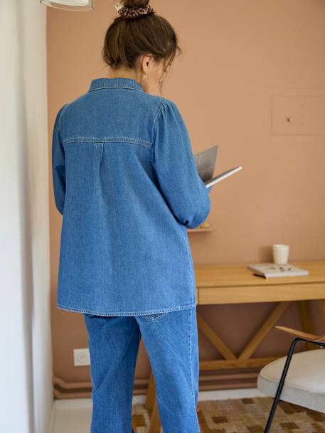 Denim Shirt, Maternity & Nursing Special stone 