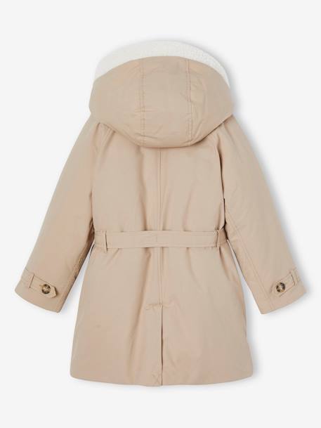 3-in-1 Hooded Parka for Girls taupe 