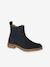 Leather Chelsea Boots for Boys navy blue 