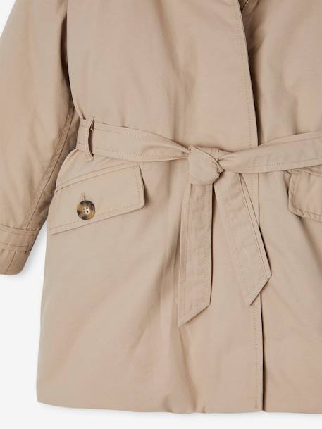 3-in-1 Hooded Parka for Girls taupe 