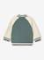 College-Style Fleece Jacket with Zip for babies green+night blue 