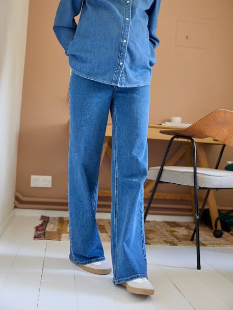 Wide Leg Jeans for Maternity brut denim 