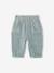 Ensemble: Plush Fur Sweatshirt + Corduroy Trousers for Babies aqua green 