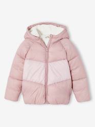 Girls-Hooded Colourblock Jacket for Girls