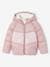 Hooded Colourblock Jacket for Girls mauve 