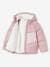 Hooded Colourblock Jacket for Girls mauve 