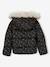 Padded Jacket with Hood & Polar Fleece Lining for Girls anthracite+gold+printed pink 