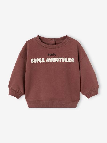 Sweatshirt for Baby Boys bordeaux red+denim blue 