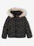 Padded Jacket with Hood & Polar Fleece Lining for Girls anthracite+gold+printed pink 