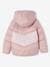 Hooded Colourblock Jacket for Girls mauve 