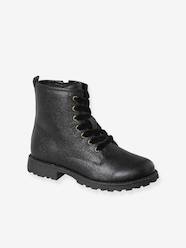 -Patent Boots with Laces & Zip, for Girls