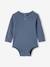 Pack of 2 Long Sleeve Bodysuits in Organic Cotton blue 