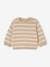 Striped Jumper & Trousers with Braces in Cable Knit Ensemble for Babies chocolate 