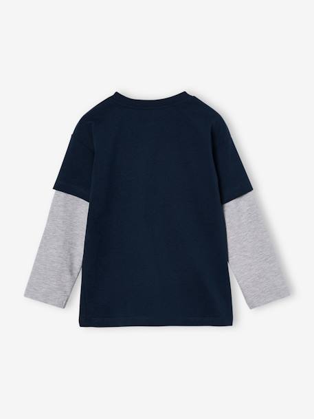 Double-Sleeve Top for Boys black+crystal blue+marl white+navy blue+night blue+olive 